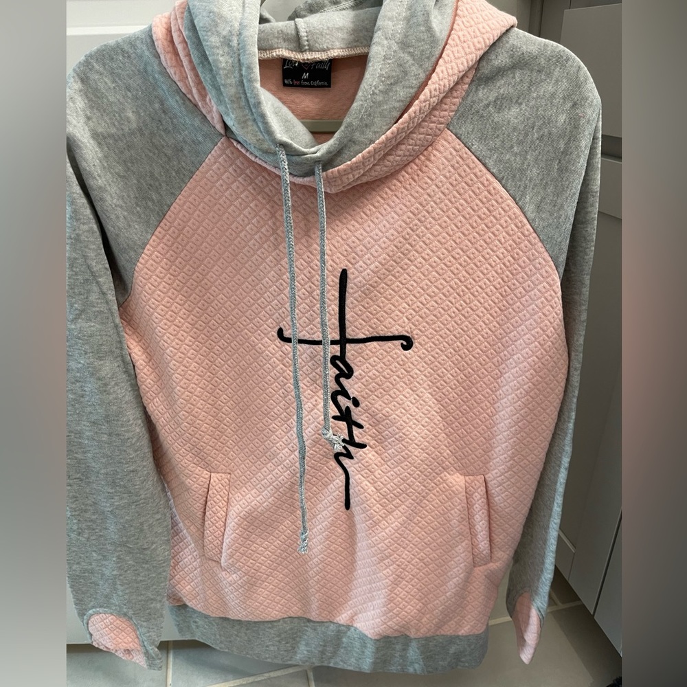 Faith Cowl Neck Hoodie NWOT